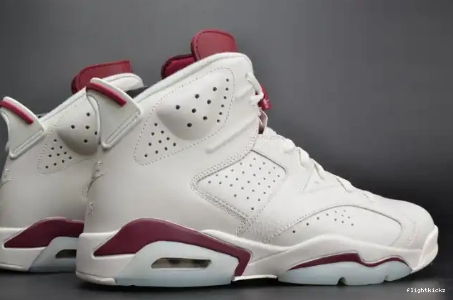 white Retro Maroon Jordan Air 6 384664-116 0629